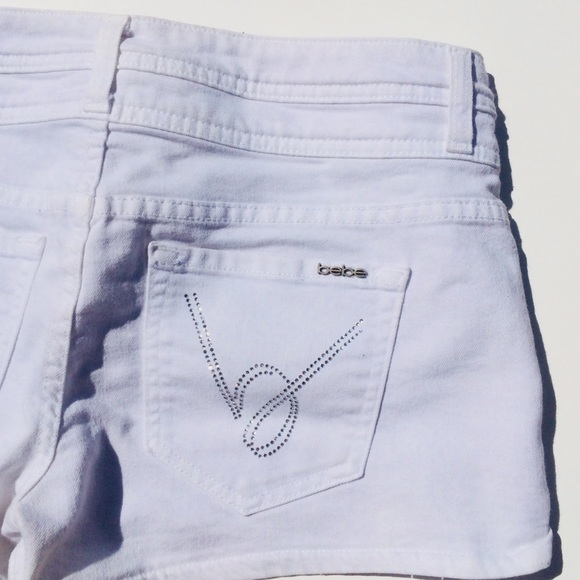 Bebe white denim shorts - Picture 4 of 8